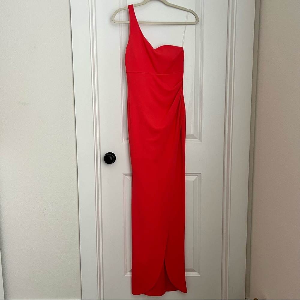 Coral macys floor-length formal dress
